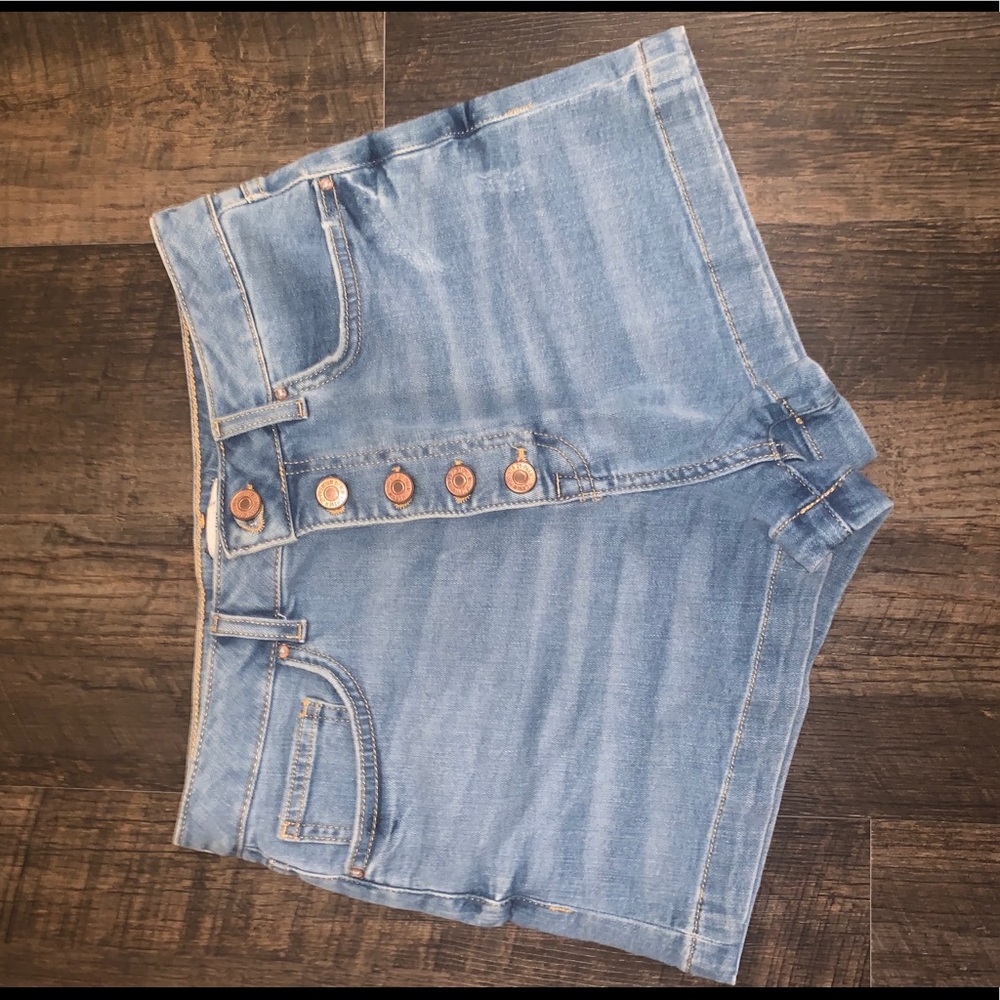 Button-Up Jean Shorts